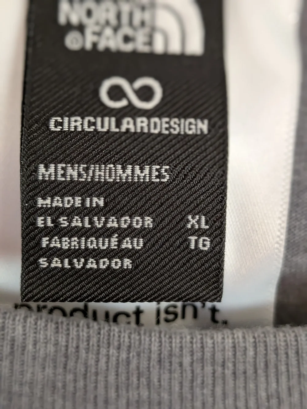 The North Face Men's Long-Sleeve Logo Tee — Charcoal Gray NWT LG